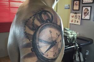 Kompass-Tattoo.  Bedeutung.  Kompass-Tattoo Kompass-Tattoo auf Handgelenkskizzen