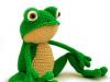 Pletená hračka - žaba